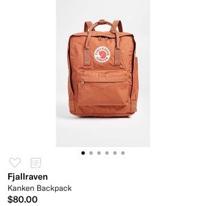 Kanken original backpack in brick color.